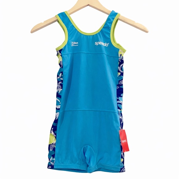 Speedo Other - Speedo Boys 1-pc Swim Suit Age 4-6 UV50+ Block the Burn NWT NEW